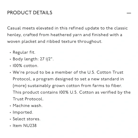 Madewell French Rib Knit Long-Sleeve Henley Tee - Picture 3 of 3